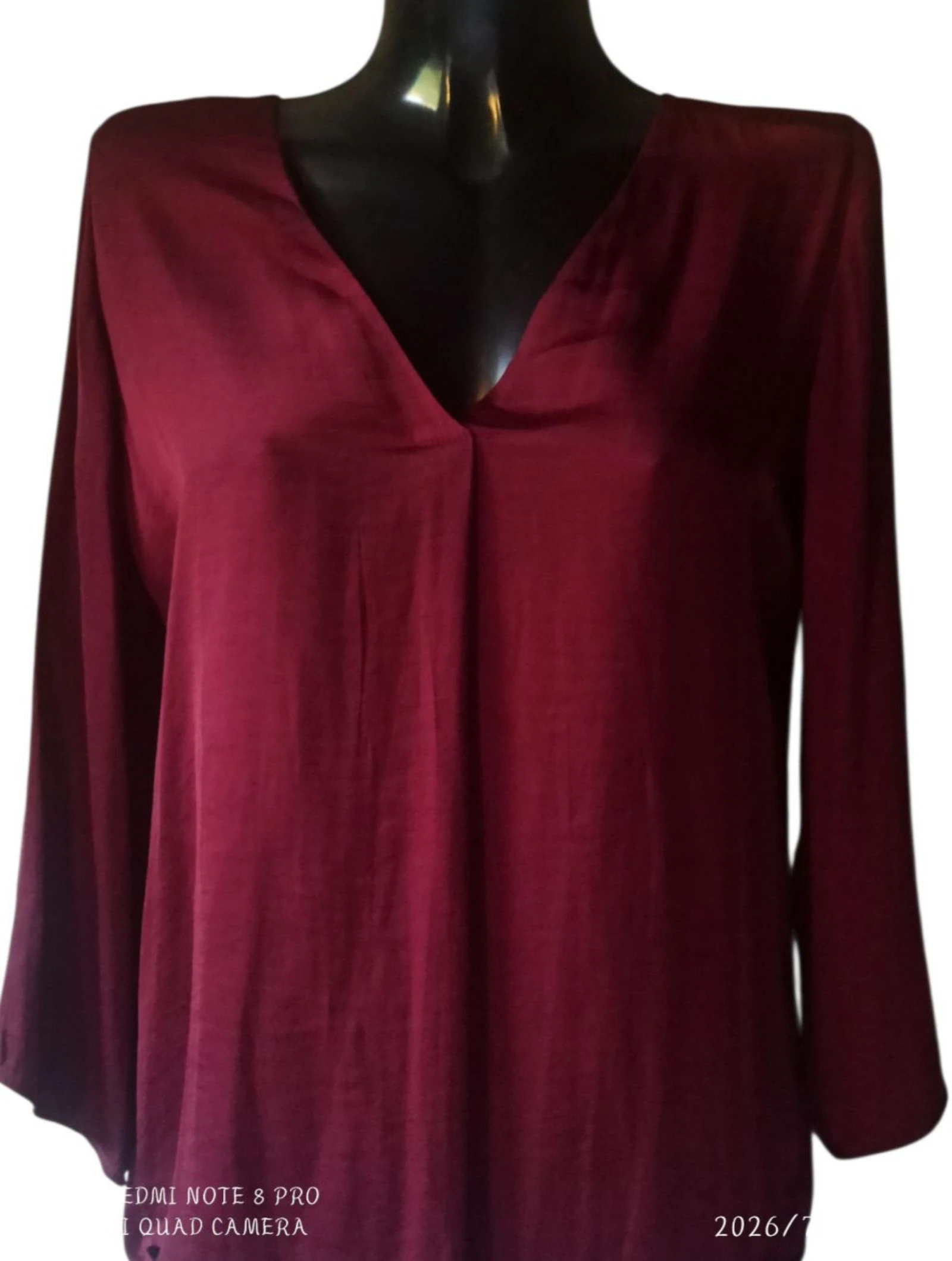 Floderse top in bordeauxkleur – photo 4